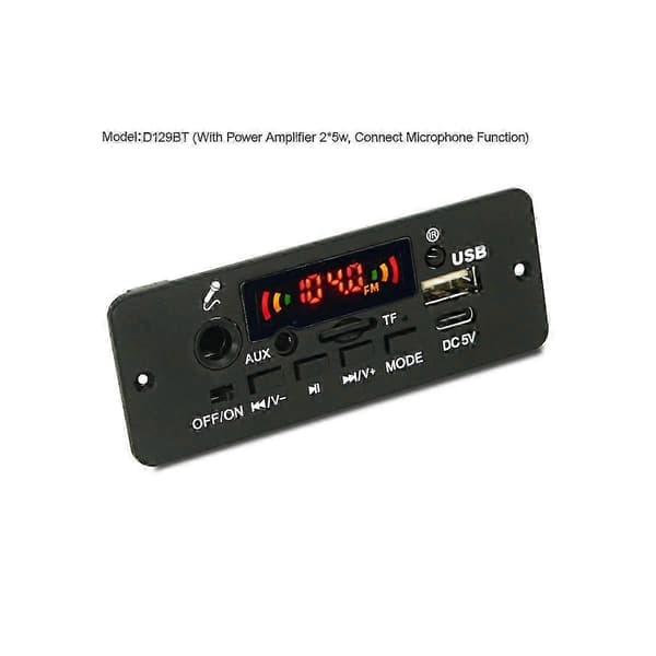 Bluetooth-kompatibelt Audio Decoder Board Forstærker Jq-d129bt-a 2x5w Musikafspiller Tilbehør Mp3 Wma