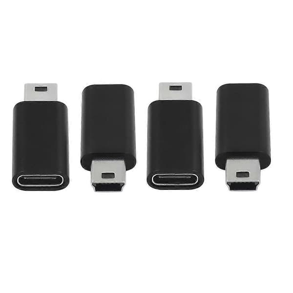4 stk. USB C til Mini USB 2.0 Adapter Type C Hun til Mini USB Han Konverter Adapter til MP3-afspillere D 2024THO