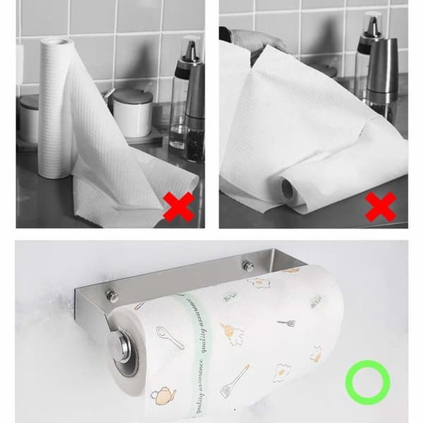 Papirhåndklædedispenser - 28 cm - 304 rustfrit stål - Vægmonteret - Rustfri