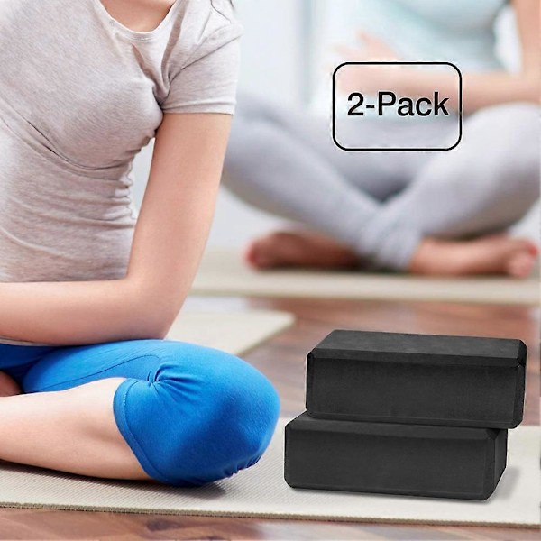 Yogablock 2-pack, EVA-skum Yogablock Träningsklossar, Lila