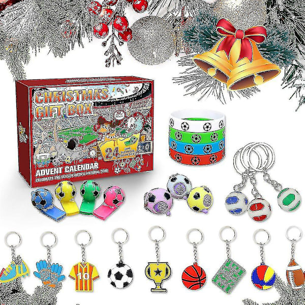 Adventskalender 2022 för Pojkar VM-tema Fotboll Leksaker Leksaker för 3-12 år gamla barn