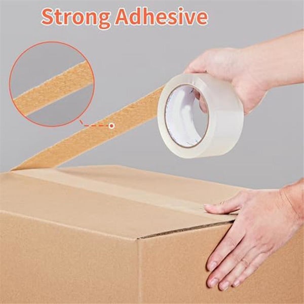 3 Ruller Klar Emballasjetape Tape Dispenser, Heavy Duty Emballasjetape Etterfyllinger For Frakt Emballasje