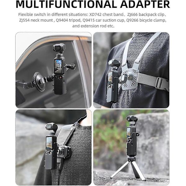 Osmo Pocket 3 Tilbehør Kompatibelt Med Dji Osmo Pocket 3 Adapterfeste, Pocket 3 Beskyttelsesramme Kompatibel Med Dji Pocket 3