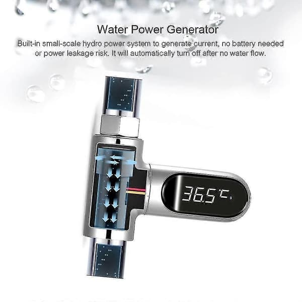 Dusjtermometer LED Digitalt Display Dusjvanntermometer, 0~100 Baby Badevanstermometer