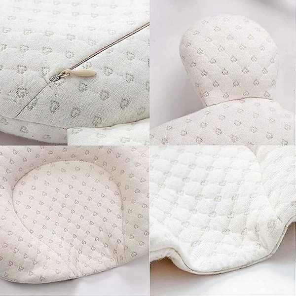 Baby Hodeformingspute, Nyfødt Barnerompute, Baby Hodestøtte Sovepute, 3d Memory Foam Hode Nakkepute for Bilsete Barnevogn