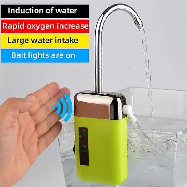 Intelligent Sensor Vatten Syrepump Bärbar Smart Induktion LED-belysning USB Utomhus Fiske Oxyg