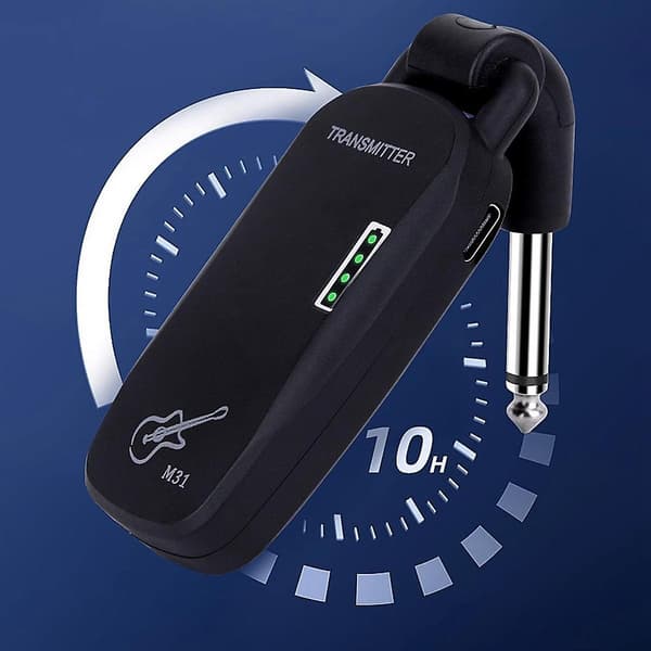M31 Guitar Trådløst System Audio Transmitter Receiver Pickup USB Genopladeligt Trådløst System Til E