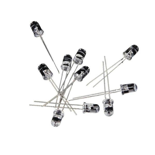 10 stk. 5mm IR LED Infrarød Lysdiode.