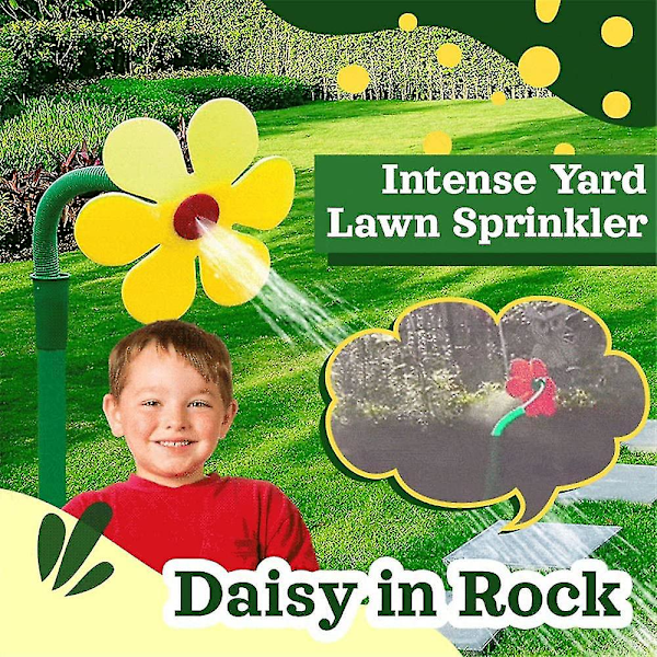 Crazy Daisy Sprinkler Formet Hagespreder, 720 Roterende Solsikkespredere Kompatibel Hage-b