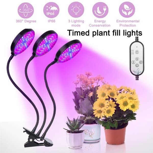 LED-vækstlampe - 45W - Fuld Spektrum - Timer - Universal
