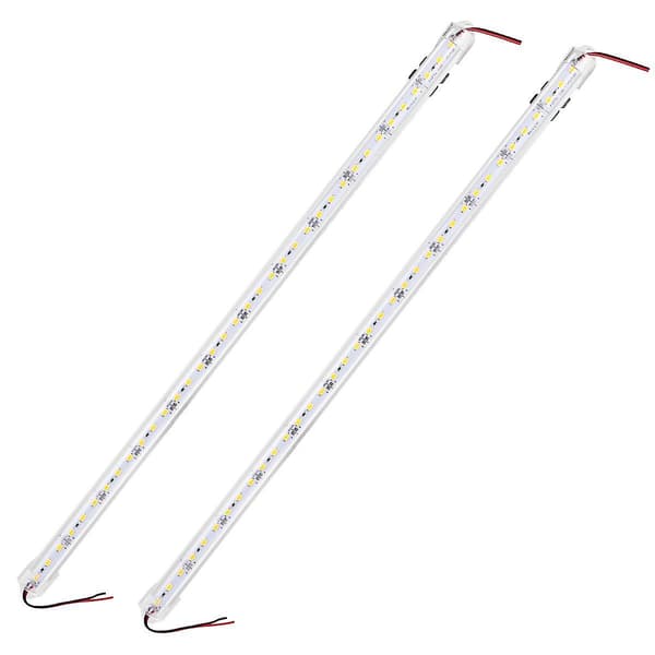 Pixnor 2 stk. DC 12V 50cm Aluminium Rigid LED Strip Bar Lys (Varm Hvit)