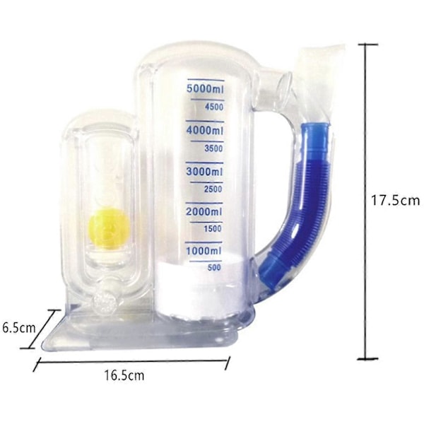 Hengitysharjoituslaite, 5000ml Vitaalikapasiteetin hengityslaite