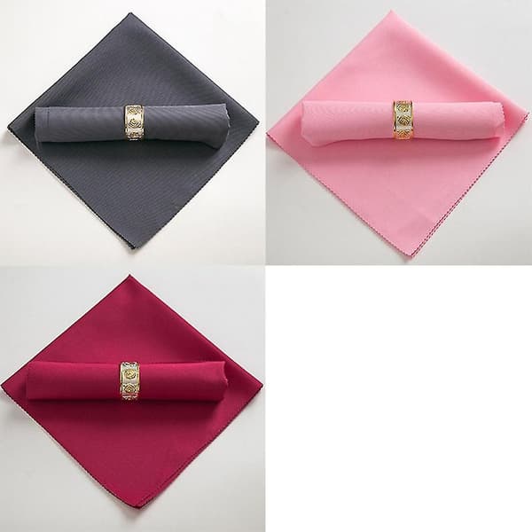 10 stk. 48x48cm Polyester Dugstofservietter til Restaurant Bryllup, Champagne Farve