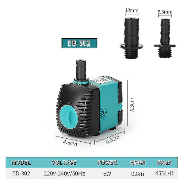 Ultralyd Vandfontænepumpe 3w 6w 10w 15w 25w Filter Fiskedam Akvarium Vandpumpe Tank Fontæne 220v-240v
