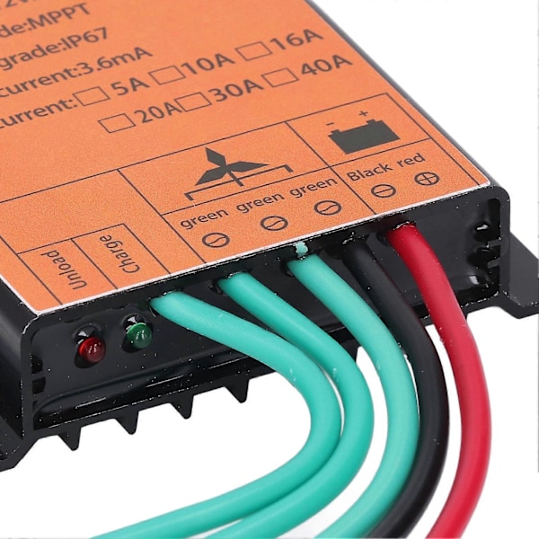 12V 24V Vindturbinstyrenhet 300W1000W Stegupptyp MPPT PWM Vindladdningsstyrenhet 16A