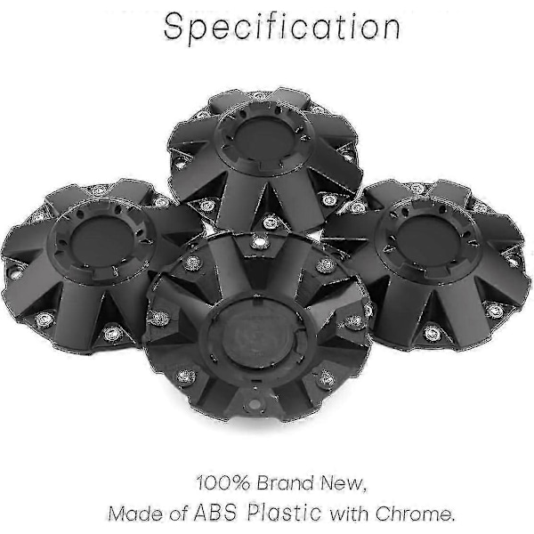 Ln-180mm 7.09in Hjulcentreringsskydd för C806805-1 C108015-16b01 C806806 Hjulcentreringsskydd, 4-pack Svart Centreringsskydd Ersättning-Yvan