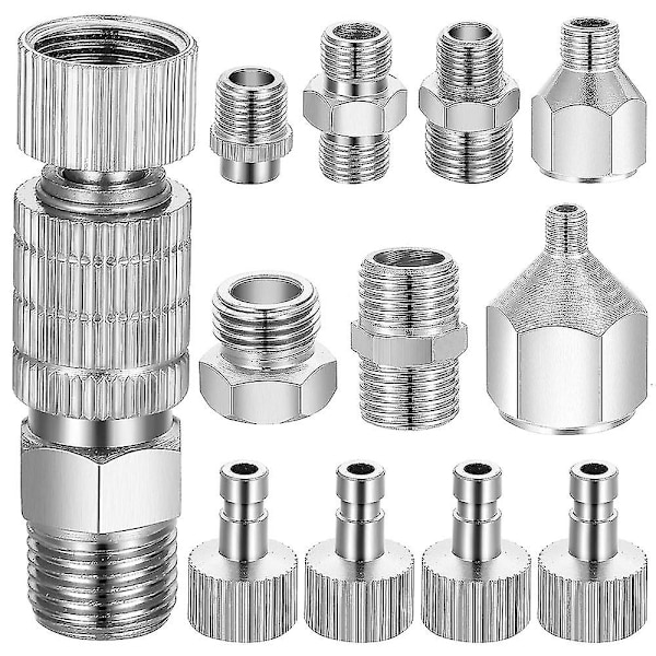 Airbrush-adapterset, snabbkopplingssats för airbrush, nylonflätad slang, för kompressor och luft