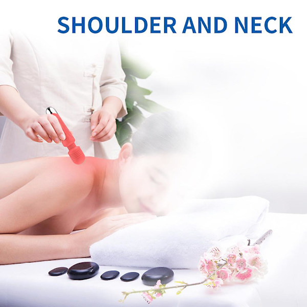 Massagepind med 8 Vibrationstilstande & 20 Vibrationsintensiteter Bærbar Håndholdt Massager Lindrer Dine Spændte Smertende Muskler