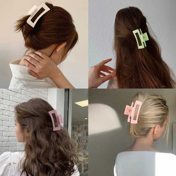 8-pak Hårklemmer Pastel Beige Brun Sort