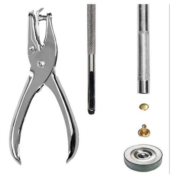360 set med 6 mm, 8 mm dubbelsidiga nitar + arbete med tänger Metallnitar Läderlock Banging Nitar Dubbla Lädernitar 360 st flerfärgade