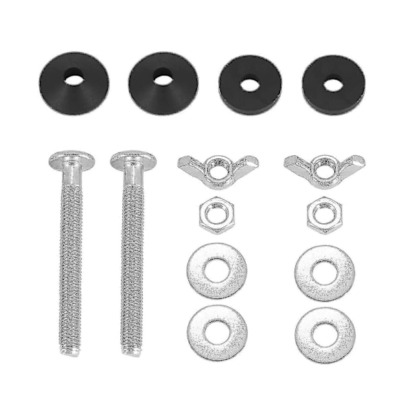 2-pack Toalettank till Skål Bultsatser Cisternbultar Kit, Rostfritt Stål Toalettpanna Fixeringsbeslag wi