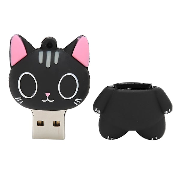 Sarjakuvakissa-kuvioinen USB-muistitikku Data Kuva Musiikki Elokuvat Tiedostojen tallennus U-levy Lahja 128GB-YM