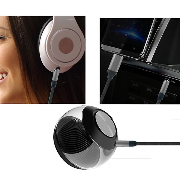 Audiokaapeli USB Type-C - 3,5 mm kuulokeliitäntään auton Aux-stereoadapterimuunnin