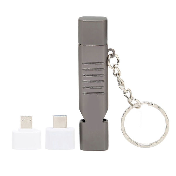 Fløjte USB Flash Drev Aluminium Legering Udendørs Vandtæt USB Flash Disk USB2.0 Flash Memory Stick med Nøglering Sort 256GB