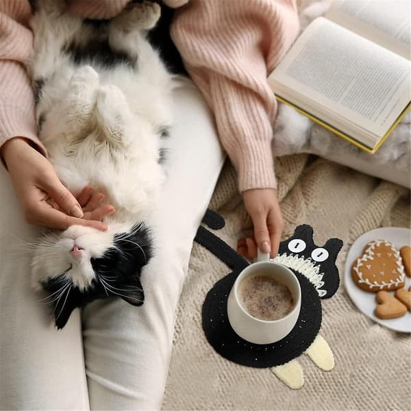 Lovers 3-pack Coasters - Vävda Söta Isolerade Coasters för Kaffe och Te
