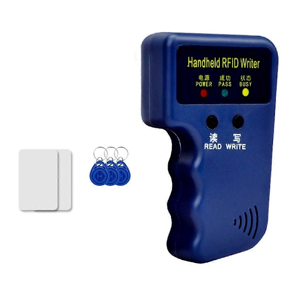 125Khz RFID Kortläsare + 3 Nyckelbrickor + 2 Kort Kit Kopierare Skrivare Duplicator Programmerare ID Kortkopia EM43