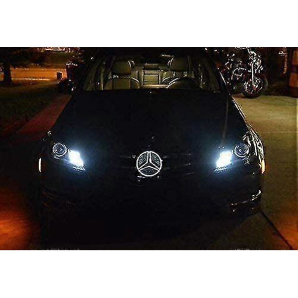 Bil Front Grill Led Emblem Lys Til Bz Belyst Logo Stjerne Badge W12610143
