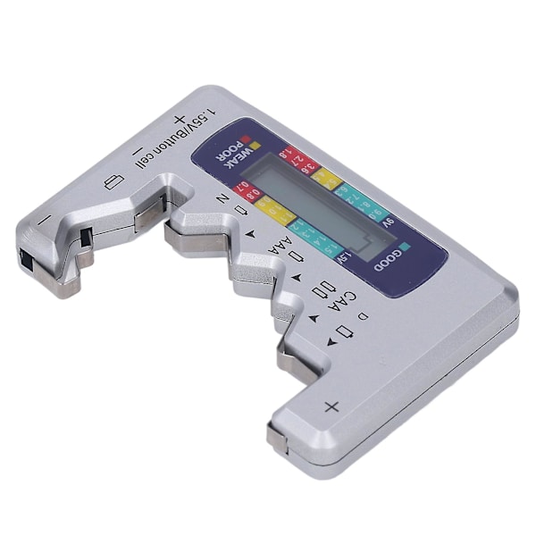 Digital batteritester til 1,5V og 9V knapcelle med ABS LCD-skærm