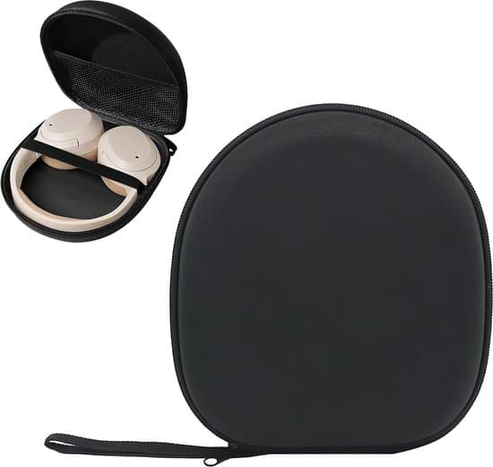 Over-Ear Headphone Case - Hard Waterproof and Shockproof Protective Case - Black