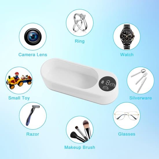Professional Ultrasonic Cleaner, Dual Mode Timer, Portable Holder