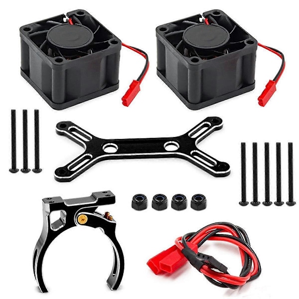RC-bil Uppgradering Dubbel Kylfläkt 4985 1717 Motor Värmekylare Kit för 1/5 6S 8S Arrma KRATON Outcast,A