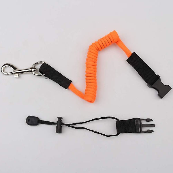 2 stk. Kajak Pagaj Reb, Sikkerheds Elastisk Kajak Pagaj Reb Kajak Tilbehør Med Justerbart Bæltespænde Og Metalkrog (orange)