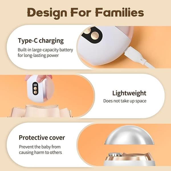 Multifunctional Electric Nail Clipper - 3-in-1 - Elderly - 3 Settings - Automatic Nail Clipper with Polishing Function