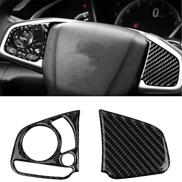 2 st Kolfiber Rattpanel Cover Trim för 10:e generationen 2016 2017 2018 2019 2020 2021