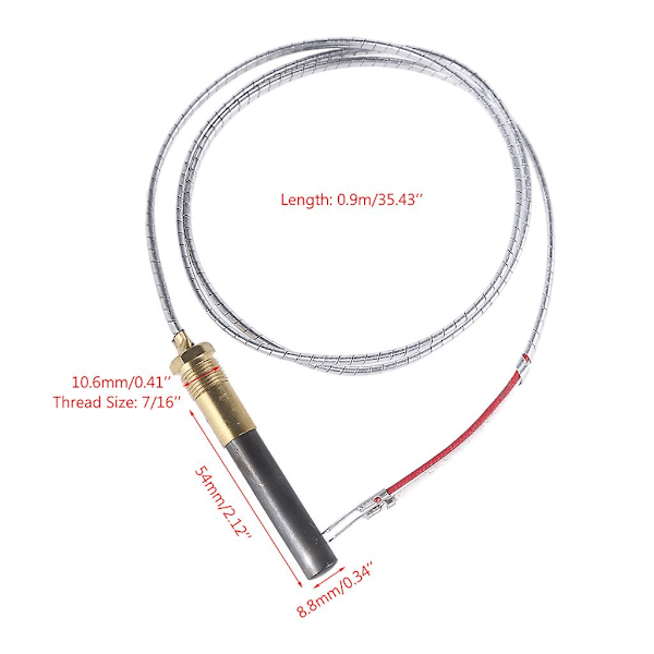 Thermopile 2-tråds Gas Fritøse Termoelement Pejs & Komfur Tilbehør Komfurer