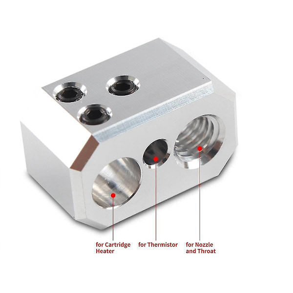 Trianglelab Prusa MK4 Nextruder Lämmityslohko Alumiinilohko Hotend-kokoonpanoon, tarkoitettu Nextruder-tulostimille