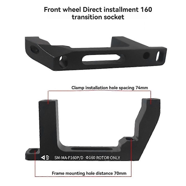 Skivbromsfäste Adapter Ultralätt Platt Installation PM/IS Konverter Cykeltillbehör Rotor Exch
