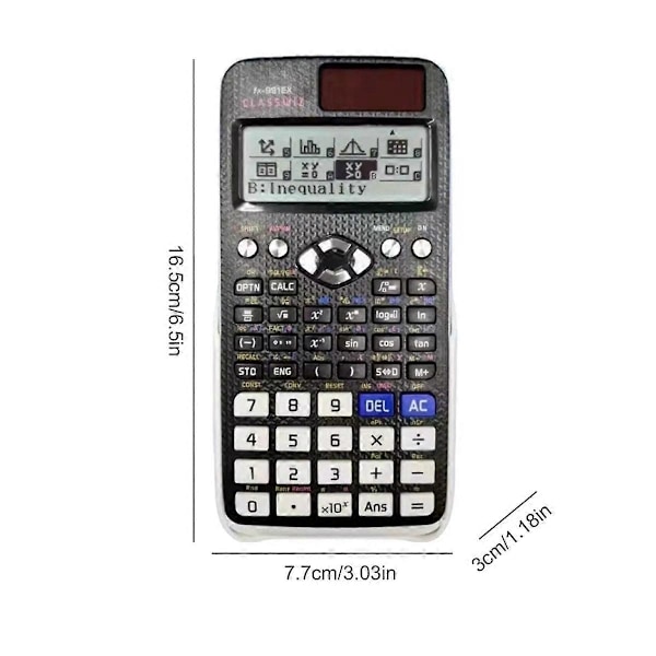 991EX Vetenskaplig Kalkylator Digital Stor Display 696 Funktioner för Mellanstadiet Högstadiet College Solvetenskaplig Kalkylator