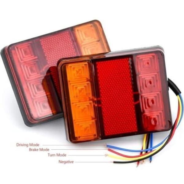 2 stk 12V LED baklykter, multifunksjonelle baklykter for traktor lastebil henger