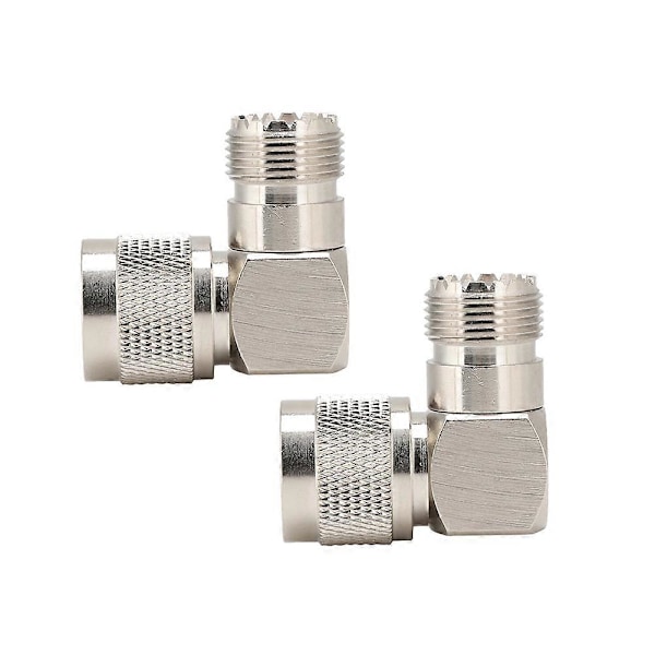 2 KPL N Uros - UHF Naaras Kulma-adapteri RF Koaksiaaliadapteriliitin Radioantennille