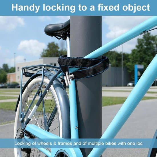 Bicycle lock with two keys - 100 cm long - suitable for bicycles, motorcycles and scooters.