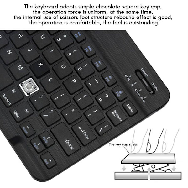 Tablettikotelo + langaton näppäimistö M40 P20HD P20 10.1 tuuman tablettikotelolle, pudotussuojattu kotelo, tablettiteline (B