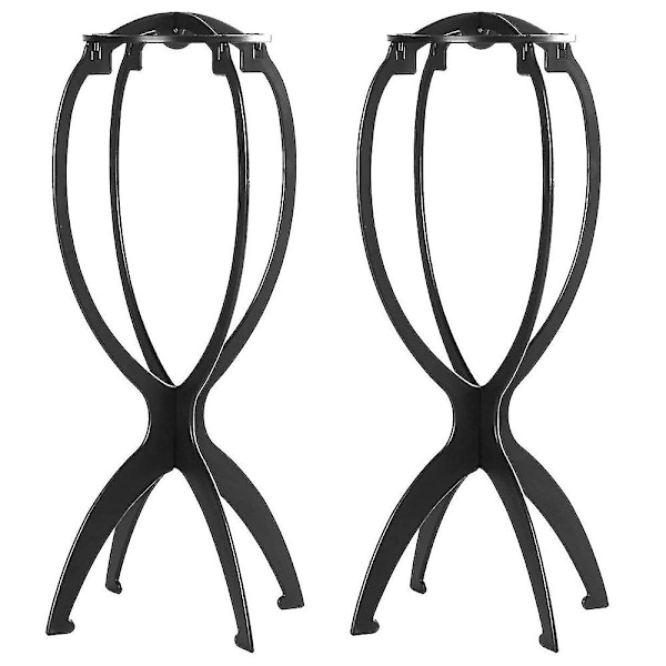 2-pack perukstativ, hög perukhållare Stativhuvud Slitstark plastvikbar perukhållare