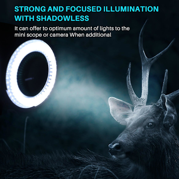 144 LED'er Ring Light Ringlys Til Mini Lampe Lys 6000k 0-100% Justerbar Hvid