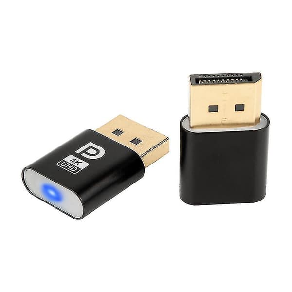 4K DisplayPort Dummy Plugg DP Display Adapter for Skrivebordstilbehør EDID Headless Ghost Emulator