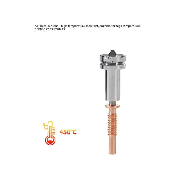 Erstatning Sekskant Messingdyse Integrert, Rask Demontering, For Hotend 3D-skriverdeler